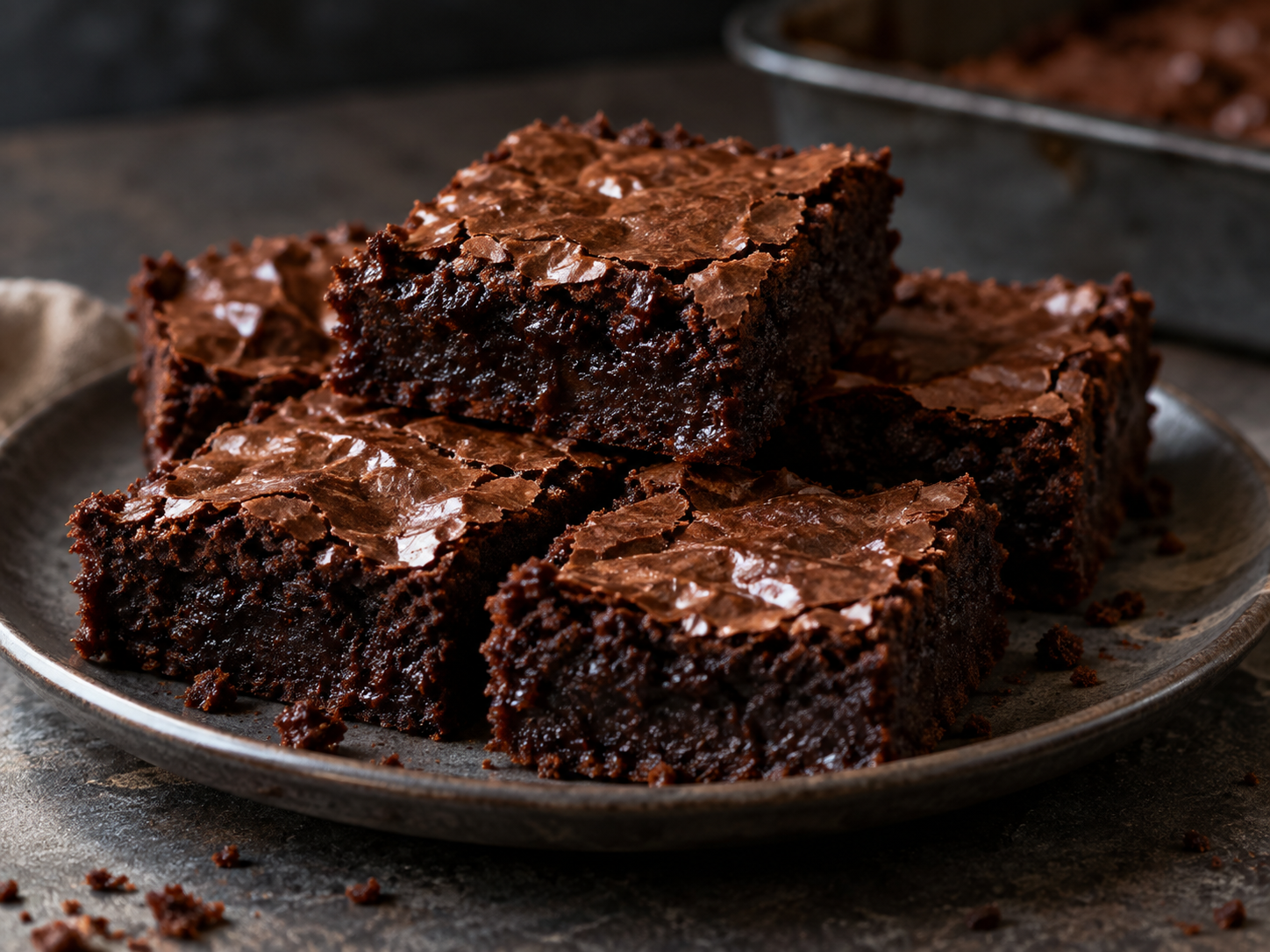 Fudgy One-Bowl Cocoa Brownies