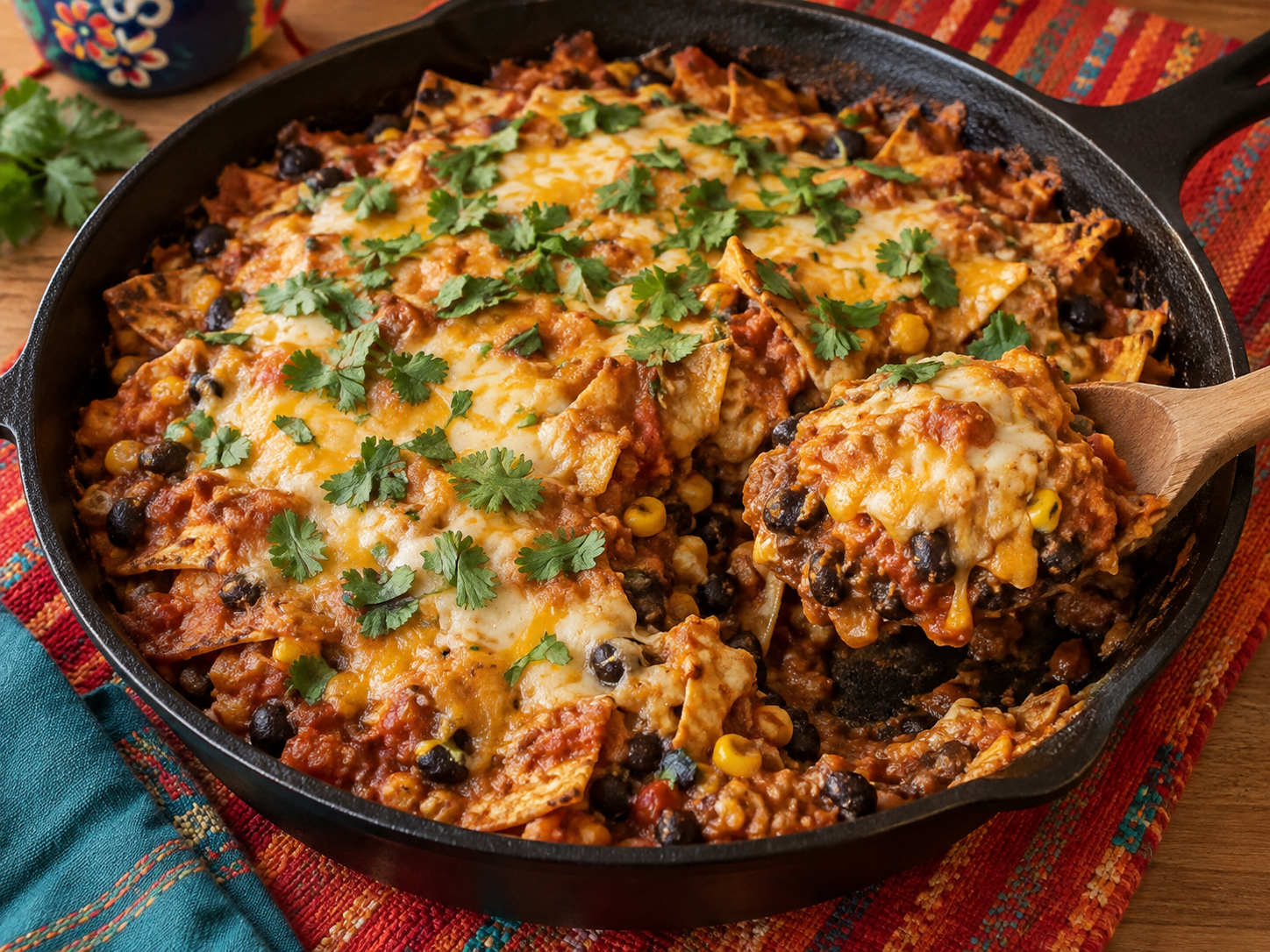 One-Pan Black Bean Enchilada Skillet