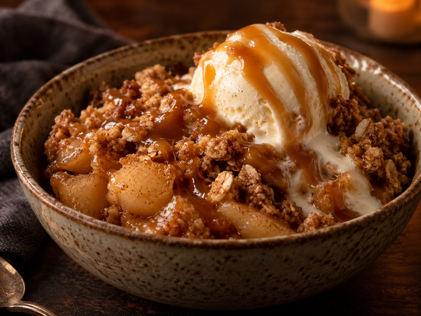 Salted Caramel Apple Crisp