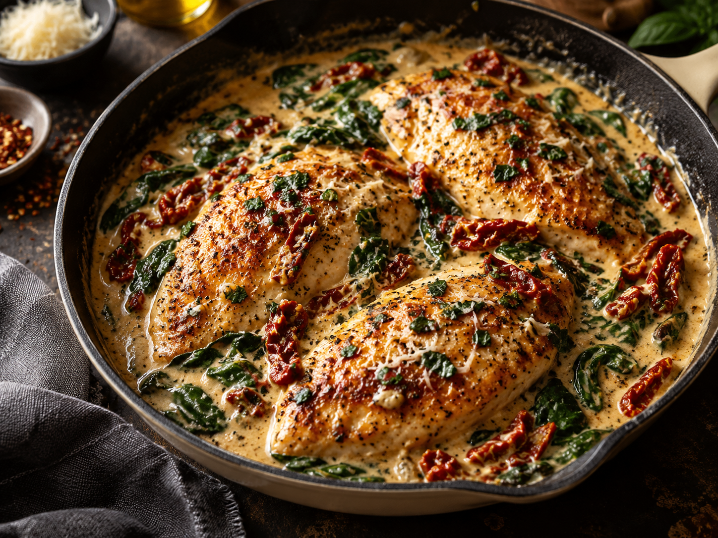 Creamy Garlic Parmesan Chicken and Rice