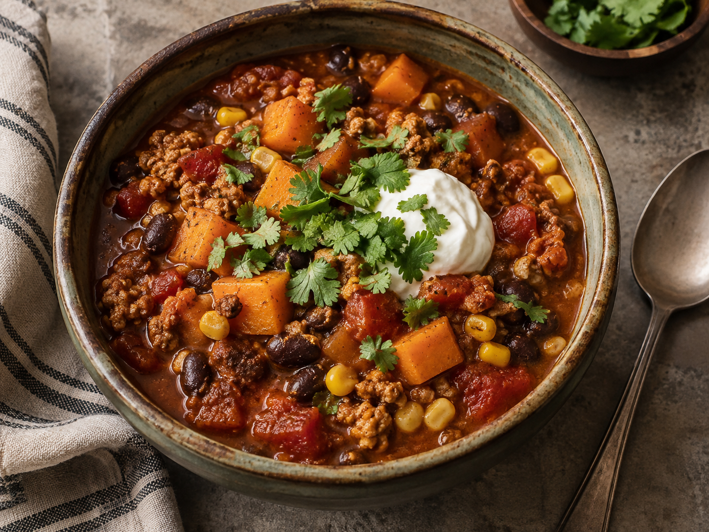 Instant Pot Turkey Sweet Potato Chili