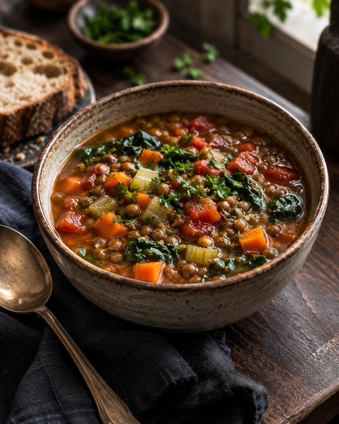 Instant Pot Hearty Lentil Vegetable Soup