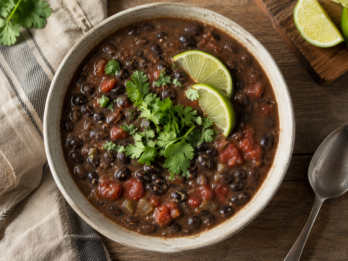 Instant Pot Smoky Black Bean Soup